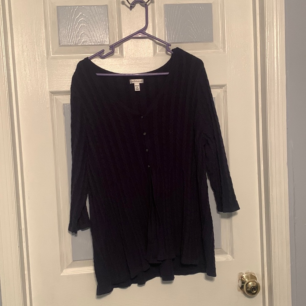 Navy Blue Sweater Jacket